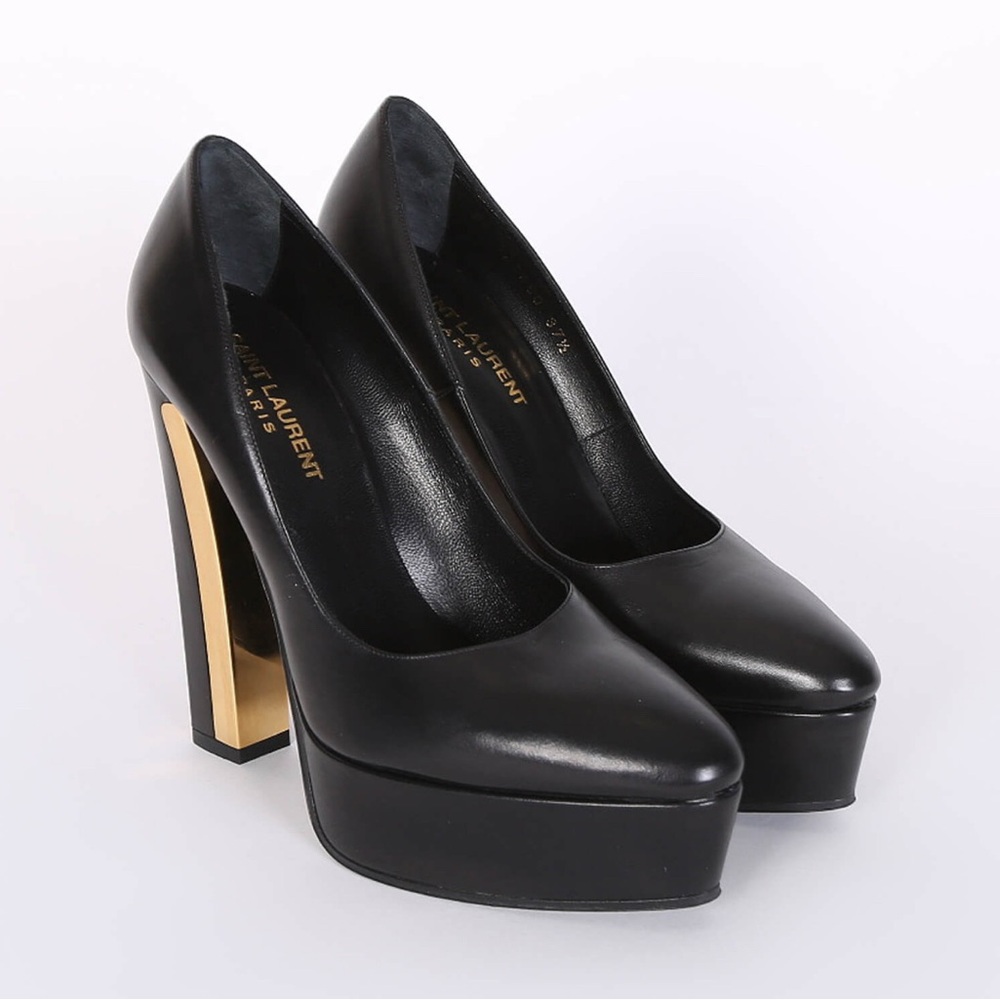 Saint Laurent Black Platform Heels